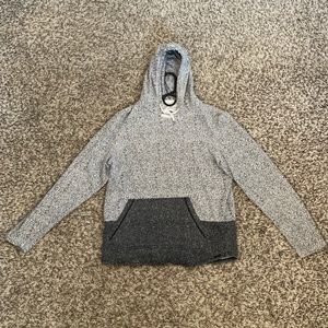 Hooded Long Sleeve White & Black